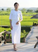 50032 เสื้อผ้าฝ้ายกาสะลองสีขาว เข้าทรงสวย - Image 2