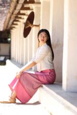 50401 เสื้อผ้าฝ้ายทอมือ "มณีมาลา" สีครีม - Image 2