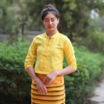 50544 เสื้อพื้นเมืองหญิง เสื้อผ้าฝ้ายเนื้อดีสีส้ม