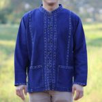 22002 เสื้อม่อฮ่อมผู้ชาย "บัวบุรี" แขนยาว