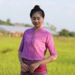 50403 เสื้อผ้าฝ้ายทอมือ "มณีมาลา" สีม่วง