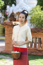 50031 เสื้อผ้าฝ้ายกาสะลองสีธรรมชาติ เข้าทรงสวย - Image 2