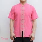 เสื้อผ้าฝ้ายผู้ชายเนื้อดีสีโอรส