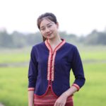 80018 เสื้อภูไท ผ้าฝ้ายพื้นเมือง สีกรม สีขาว - Image 2