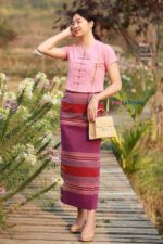 50012 เสื้อผ้าฝ้ายพื้นเมืองหญิง "บัวนวล" สีกลีบบัว - Image 2