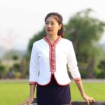 80018 เสื้อภูไท ผ้าฝ้ายพื้นเมือง สีกรม สีขาว