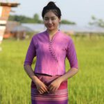 50403 เสื้อผ้าฝ้ายทอมือ "มณีมาลา" สีม่วง - Image 2