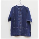 22001 เสื้อหม้อฮ่อมผู้ชาย ปักมือ แขนสั้น - Image 2