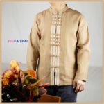 เสื้อผ้าฝ้ายผู้ชาย สีเปลือกไม้