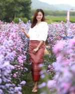 50321 เสื้อพื้นเมืองอัดกาวหญิง "ฉัตรรุจยา" สีขาว - Image 3