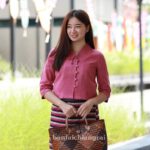 50412 เสื้อผ้าฝ้ายทอมือ "ยอดยาหยี" สีกลีบบัว