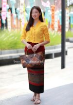 50411 เสื้อผ้าฝ้ายทอมือ "ยอดยาหยี" สีเหลือง - Image 2