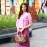 50335 เสื้อใยสับปะรด "สร้อยสะบันงา" สีชมพู - Image 2