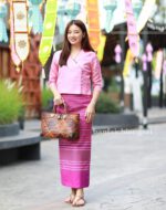 50335 เสื้อใยสับปะรด "สร้อยสะบันงา" สีชมพู - Image 3