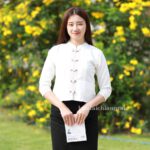 80019 เสื้อพื้นเมืองผ้าฝ้าย "เม็ดฝน" - Image 3