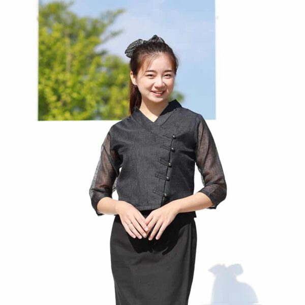 เสื้อใยสับปะรดสีดำ