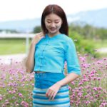 50033 เสื้อผ้าฝ้ายกาสะลองสีฟ้า เข้าทรงสวย - Image 3